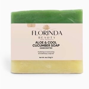 Florinda Beauty - Aloe & Cool Cucumber Soap - Green and Yellow